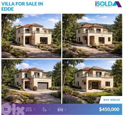 673m2 Villa+Sea/Mountain View+Garden/Terrace+Pool 4sale in Eddeh/Jbeil