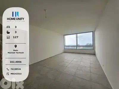 brand new apartment for sale in Mazraat Yachouh, Metn
