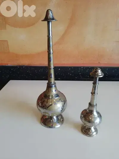 Vintage Handmade Brass Rose Water Sprinkler, Indian Design