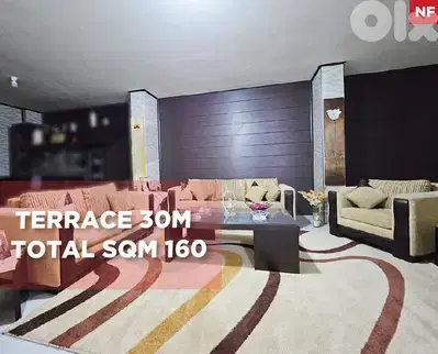Terrace 30m , Total sqm 160 ,Ballouneh /بلونة REF#NF01768