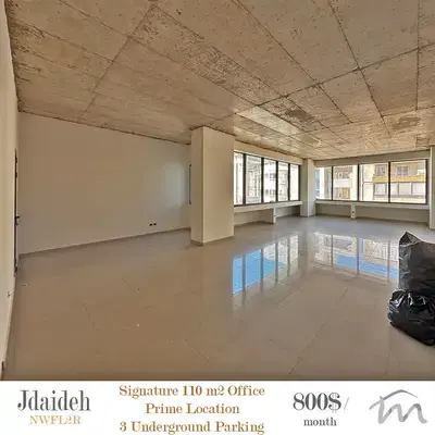 Jdaideh | Prime 110m² Office | 3 Underground Parking | Solar Panels