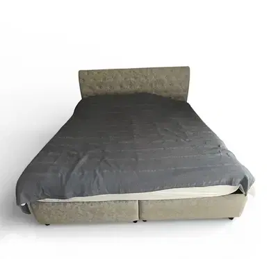 elegant light grey bed