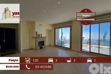Faqra 120m2 | Duplex | Panoramic View | High End | Gated Community |DA
