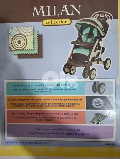 New Graco Milan stroller blue
