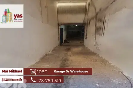 Mar Mikhael 1080m2 | Garage / Warehouse | Spacious | Rent | WI