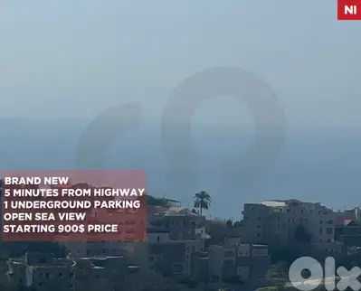 Elevator/Underground Parking/ Sea View/Hosrayel/حصرايل REF#NI133633 !