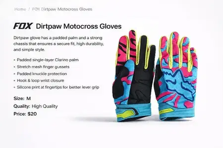 fox cycling gloves