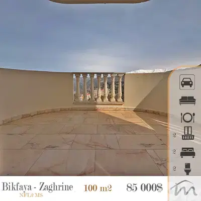 Bikfaya - Zaghrine | Panoramic View | 2 Bedrooms Apt | Prime Location