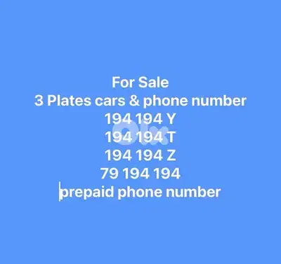 3 plates number & phone number