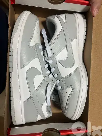 nike dunk low white gray shoes size 43 new