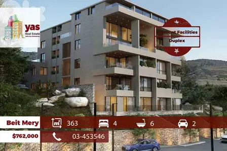 Beit Mery 363m2 | Duplex | Mountain VIew | Payment Facilities | TCH