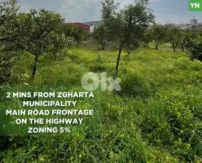 Main road frontage,Zoning 5% , Merdashiyeh-zgharta/مردشيه REF#YN133893