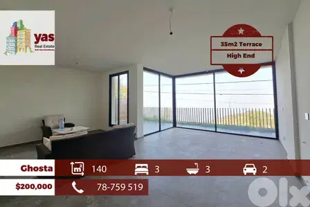 Ghosta 140m2 | 35m2 Terrace | High End | New Flat | Calm Area | DA