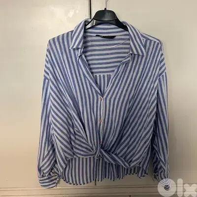 blue striped shirt