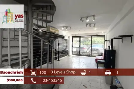 Baouchrieh 120m2 | Shop | 3 floors | Rent | Perfect Investment | AA