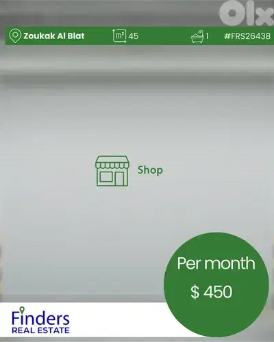 Shop for Rent in Zoukak Al Blat!