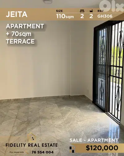 Apartment for sale in Jeita GH306 شقة للبيع في جعيتا