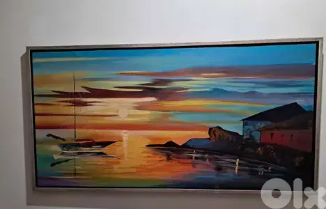 Grand tableau paysage coucher de soleil _  Style moderne