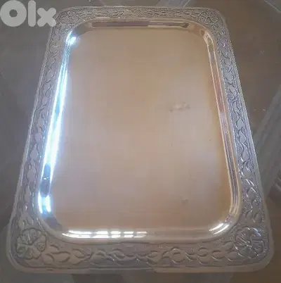 silver plated tray