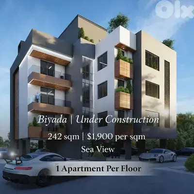 Biyada Under construction 242 sqm /sea view / 1900$ per sqm