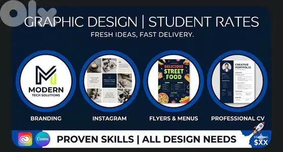 Modern Graphic Design | Logos & Social Media (Student Rates!)