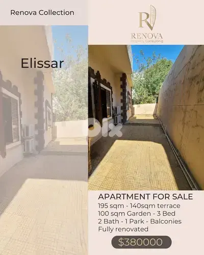 Fully Renovated Apartment for sale in Elissar