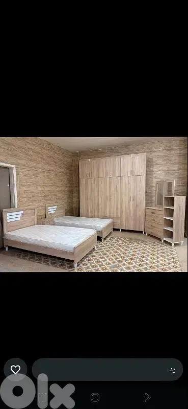 غرف نوم مجوز او تختين