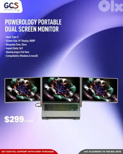 Powerology Portable Dual Screen Monitor Powerology Portable Dual Screen Monitor