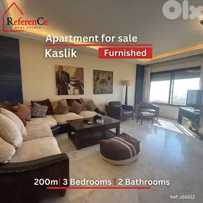 Furnished apartment in Kaslik for sale شقة مفروشة في الكسليك للبيع