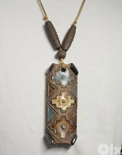 10$ handmade ceramic pendant necklace