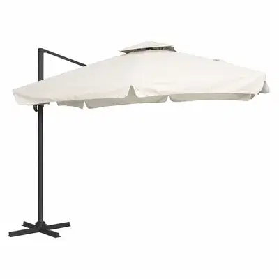 Luxury Cream Offset Patio Parasol