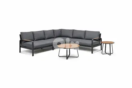 Luxury L-Shaped Charcoal Lounge Suite