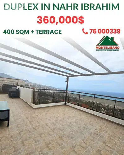 400 sqm Duplex For Sale in Nahr Ibrahim نهر ابراهيم with Terrace