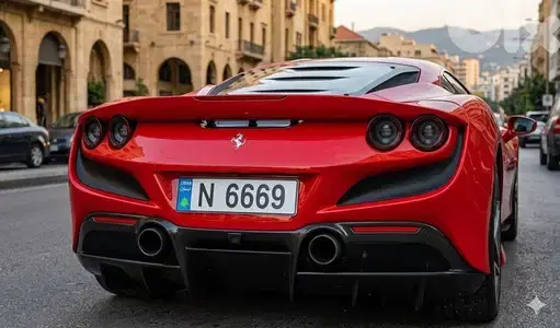 Golden plate number 6669/N