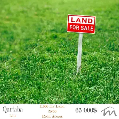 Qartaba - Jbeil | 65$/m² | 1,000m² Land | 25/50 | Road Access | Prime