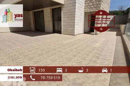Okaibeh 150m2 | 105m2 | High End | Open View | Catch | MCH