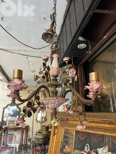 frensh lustre porcelain ثرية فرنسية بورسلان مميز جداا ورد سعر لقطة frensh lustre porcelain ثرية فرنسية بورسلان مميز جداا ورد سعر لقطة