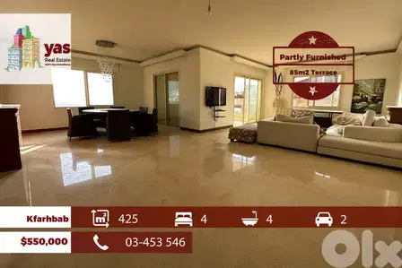 Kfarhbab 425m2 | 85m2 Terrace | Furnished Duplex | View | IV |