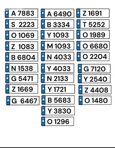 number plate for sale