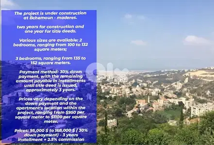 New in Bchamoun (Madares), Apartment's For Sale