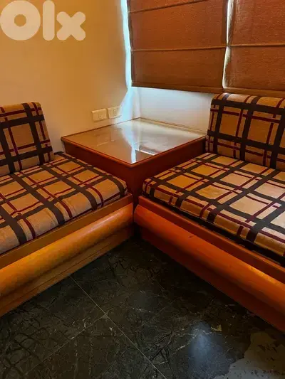 wooden sofas