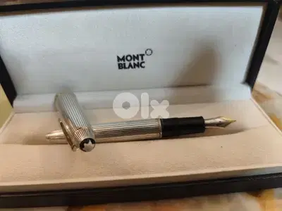 Mont Blanc146 fountain pen,18k gold feather,with solid 925 silver body