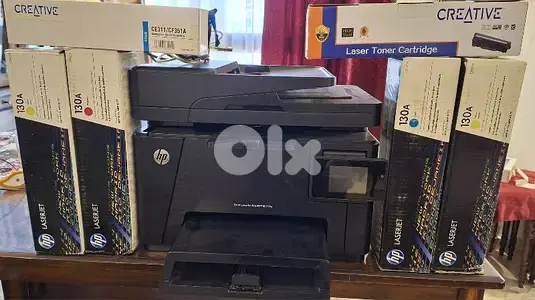 used like new hp printer mfp177fw   4 in 1 wifi,network, duplex