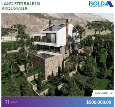 890m2 prime land+mountain view 4sale in Broumana - برمانا 890m2 prime land+mountain view 4sale in Broumana - برمانا