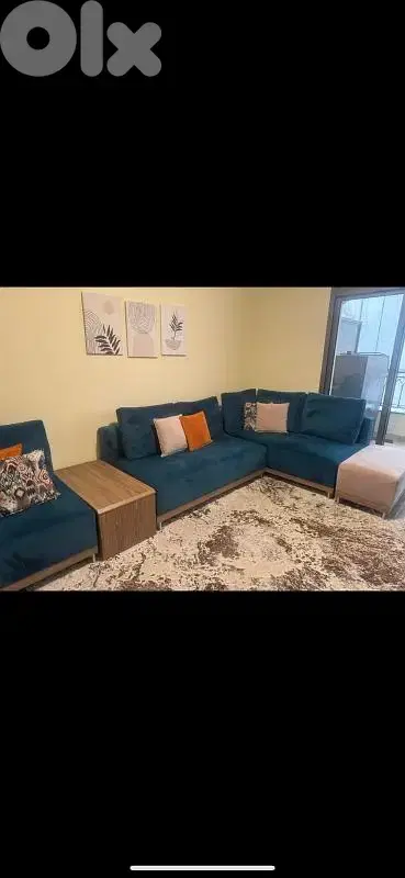 Full living room + table + tv unit + carpet