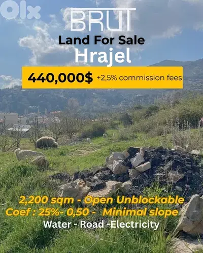 2200 sqm Land for sale in Hrajel