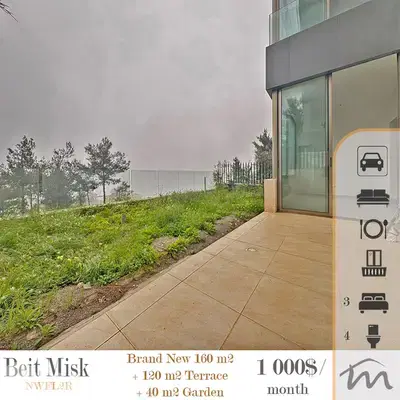 Beit Misk | Signature | Brand New 160m² + 120m² Terrace + 40m² Garden