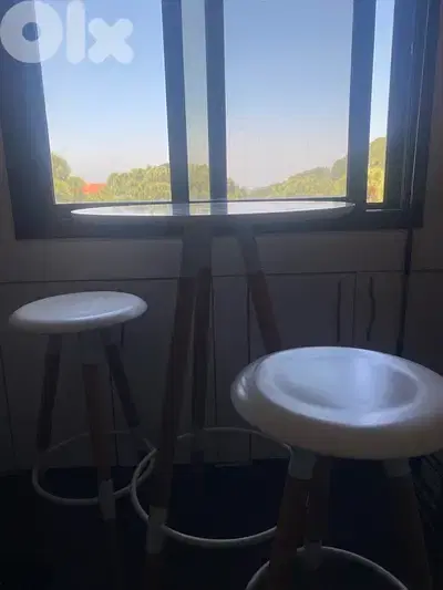 furniture set (round table and 2 chairs)