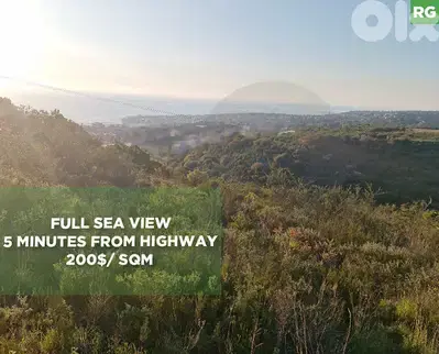 full sea view, 5 Minutes From Highway,mehrin, jbeil/مهرين REF#RG135669