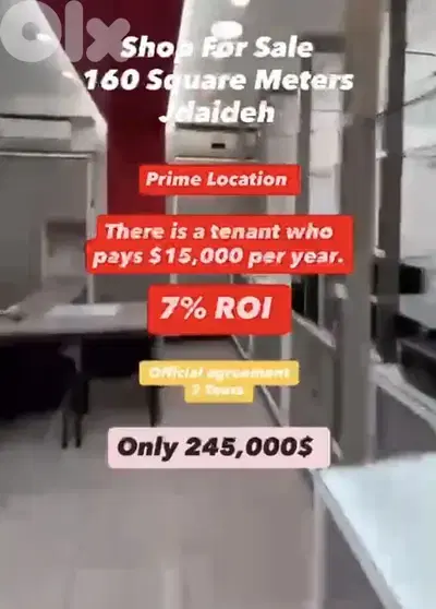Prime Location Shop For Sale in Jdaide